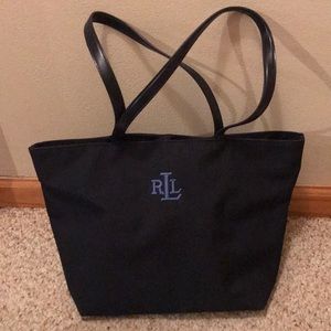 Lauren Ralph Lauren tie closure small tote